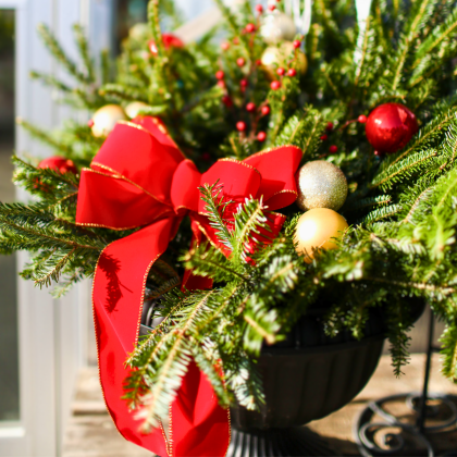 Happy Holiday Porch Pot