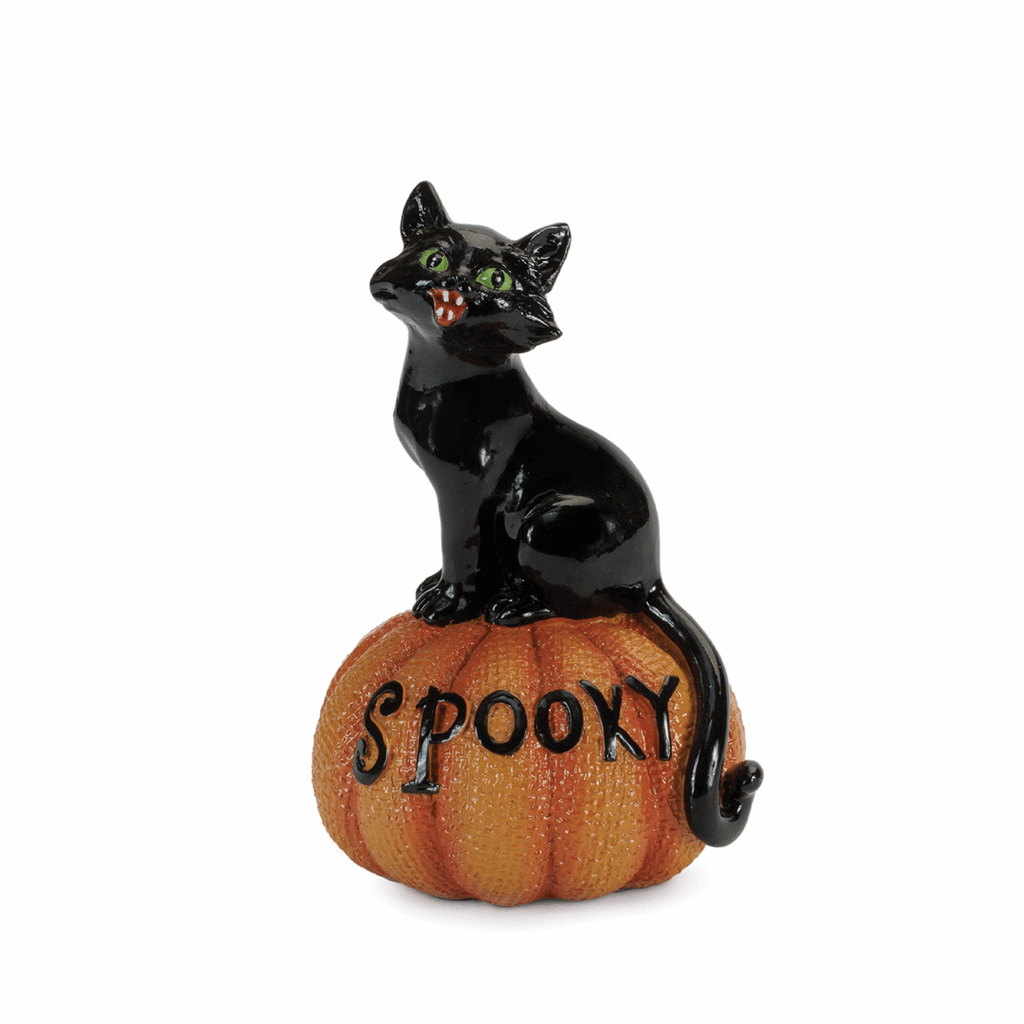 Black Cat on Pumpkin Figurine (Set of 3) - Image 3