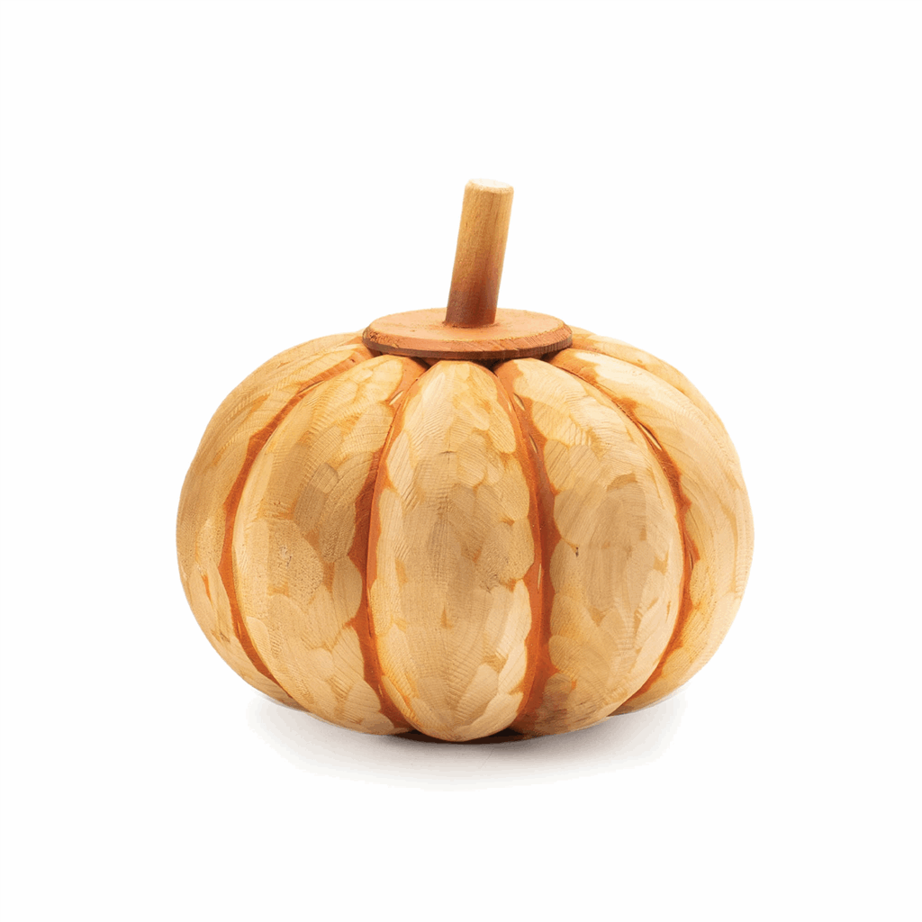 Carved Fir Wood Pumpkin Decor (Set of 2) - Image 2