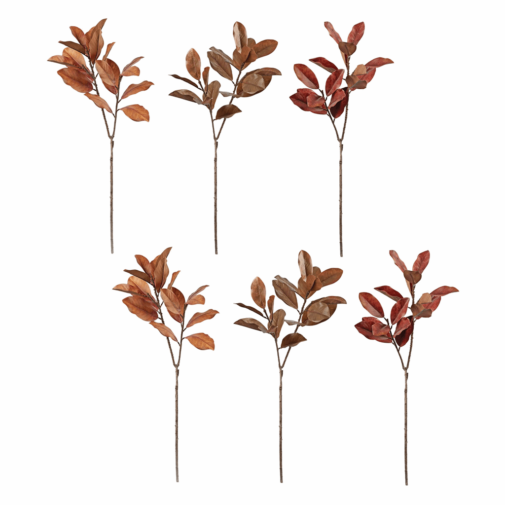 Fall Magnolia Leaf Spray (Set of 6) - Image 2