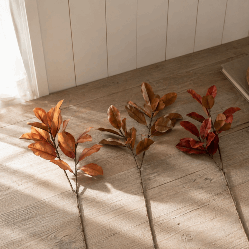 Fall Magnolia Leaf Spray (Set of 6) - Image 6