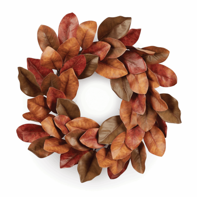 Fall Magnolia Leaf Wreath 24"D