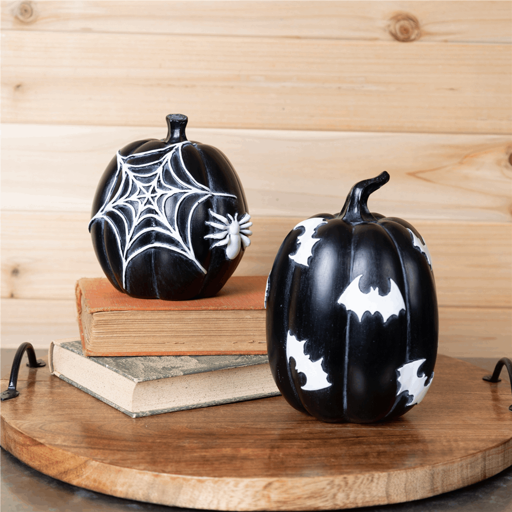 Halloween Spider and Bat Pumpkin (Set of 2) - Image 2