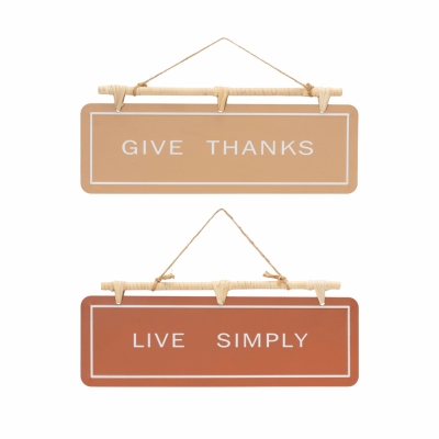Hanging Fall Sentiment Sign (Set of 2)
