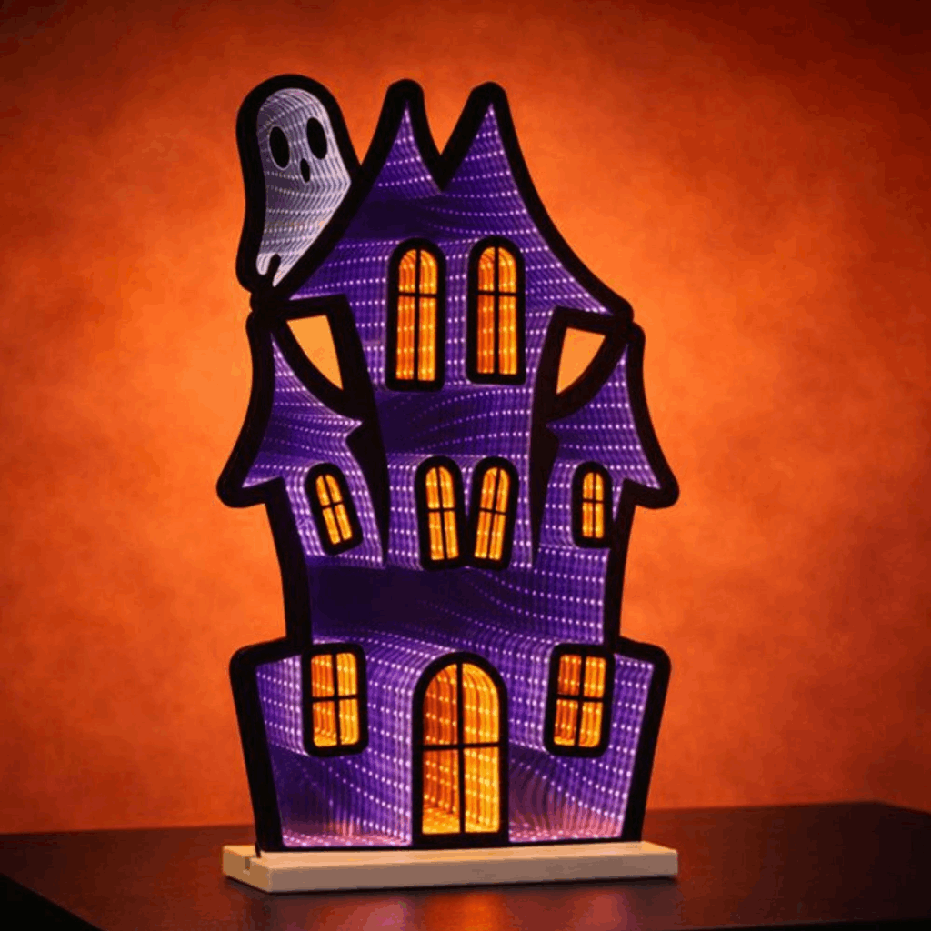 Haunted House w/Ghost Ekkolight 23.5"H - Image 2