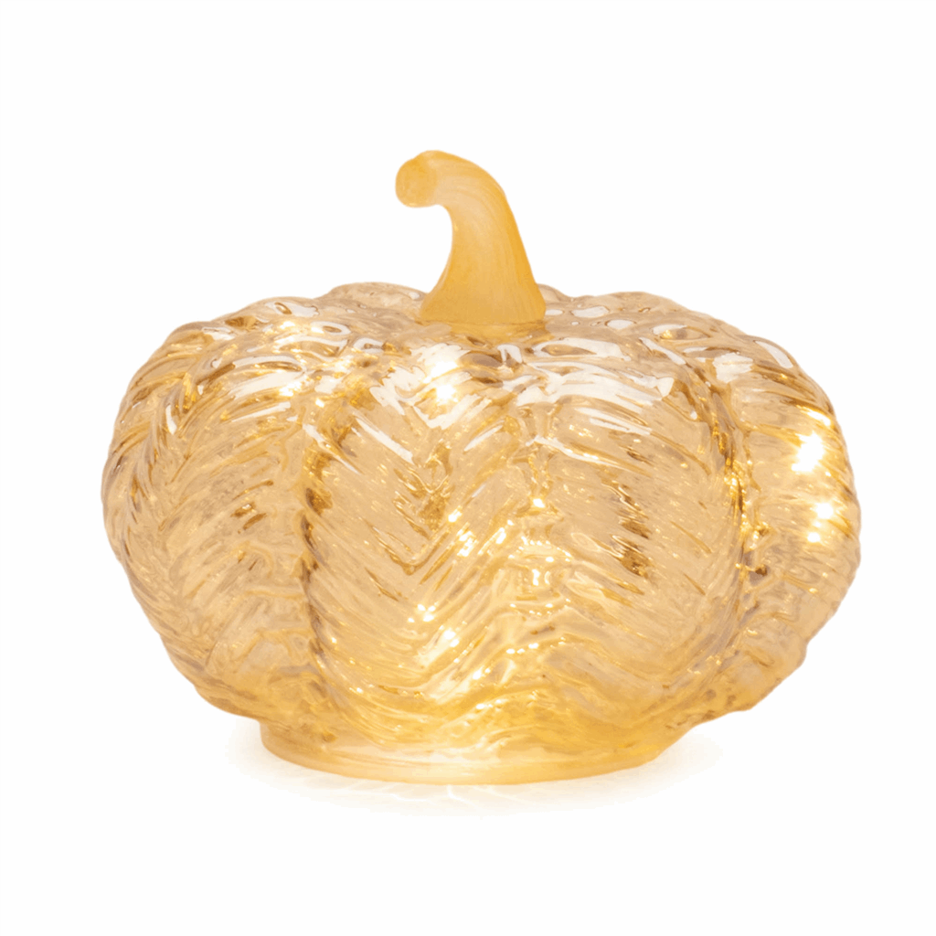 LED Mercury Glass Pumpkin Decor (Set of 3) - Image 3