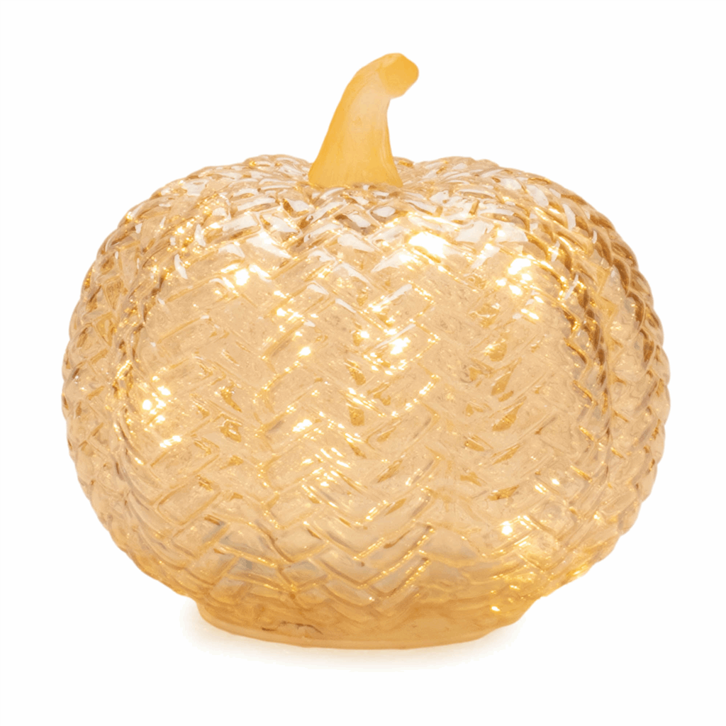 LED Mercury Glass Pumpkin Decor (Set of 3) - Image 4