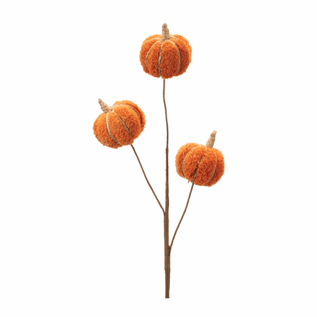 Plush Fall Pumpkin Spray (Set of 2)