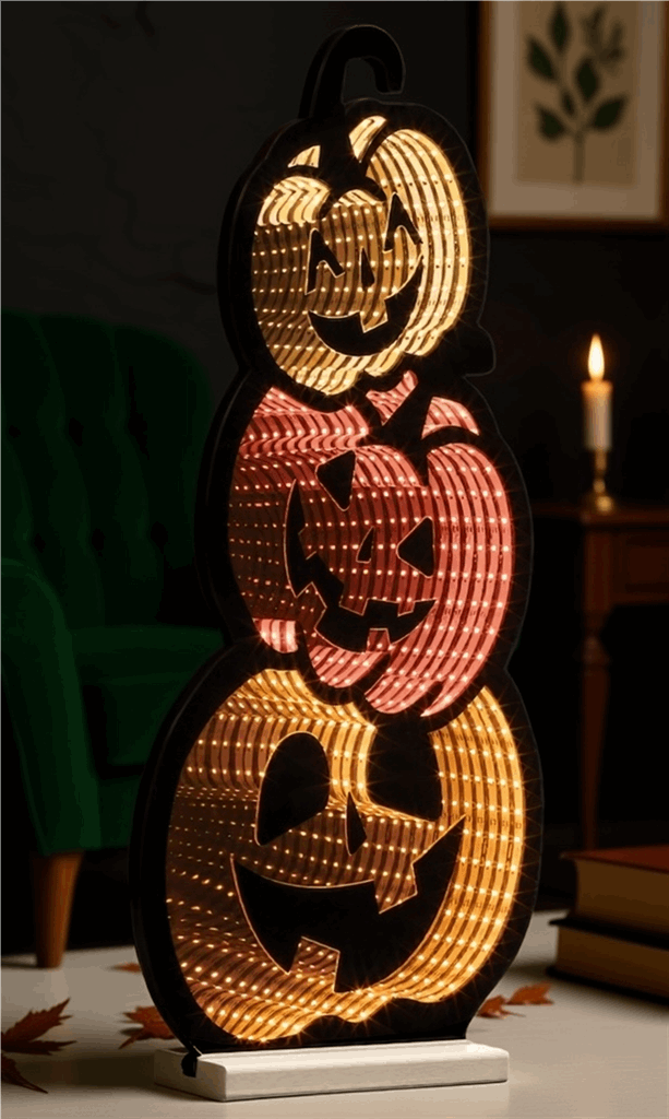 Triple Jack-o-Lantern Ekkolight 23"H - Image 2