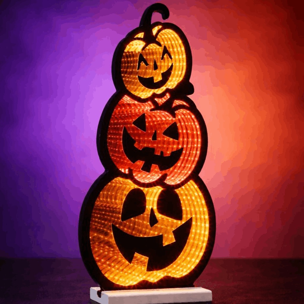 Triple Jack-o-Lantern Ekkolight 23"H - Image 3