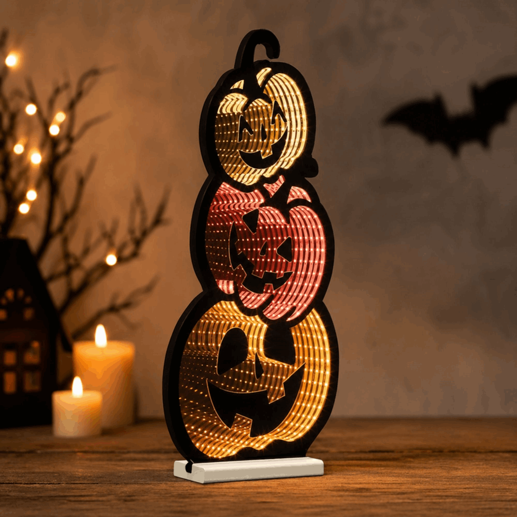 Triple Jack-o-Lantern Ekkolight 23"H - Image 4