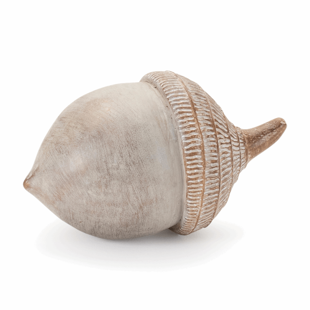 White Washed Etched Acorn (Set of 6) - Image 2