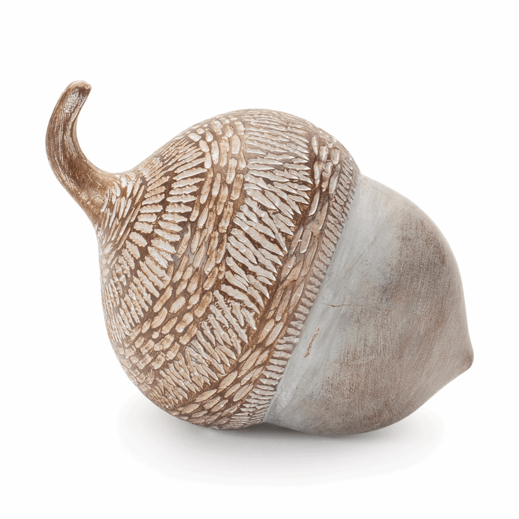 White Washed Etched Acorn (Set of 6) - Image 3